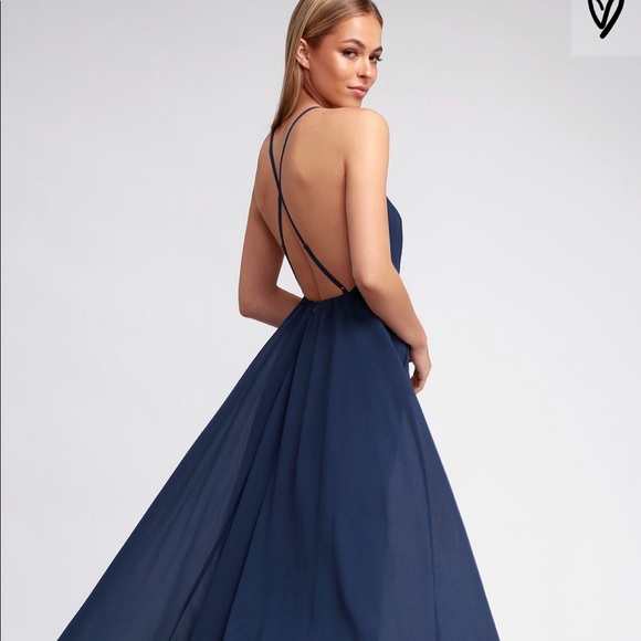 MYTHICAL KIND OF LOVE NAVY BLUE MAXI DRESS - Picture 3 of 5